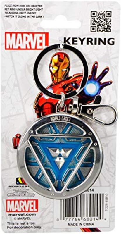 Marvel Avengers Iron Man Arc Reactor Key Chain, One Size, Silver