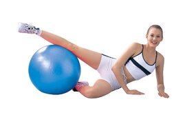Body Sculpture Acrylonitrile Butadiene Styrene (ABS) Anti-Burst Gym Ball, Blue