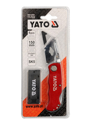 Yato 6-Piece Folding Knife with 61 x 33mm Spare Blades Set, YT-7532, Multicolor