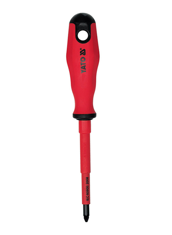 Yato PH0 x 60mm VDE-1000V Insulated Philips Screwdriver, YT-2821, Red/Black
