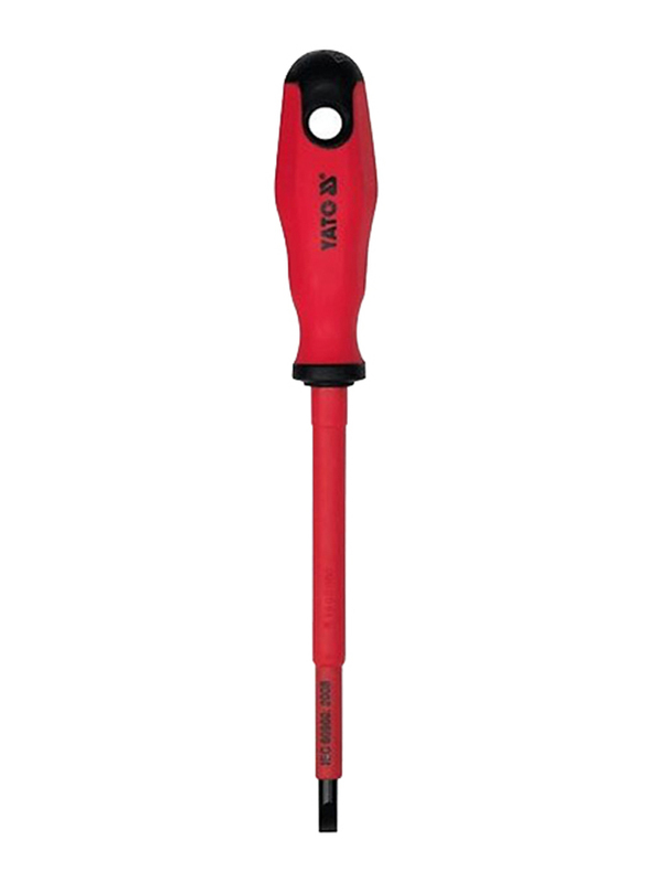 Yato 8 x 175mm VDE-1000V Insulated Slotted Screwdriver, YT-2820, Red/Black