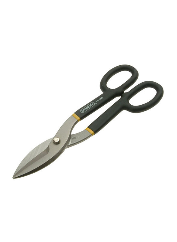 

Stanley 250mm Biomaterial Straight Tin Snips, 2-14-556, Black/Silver