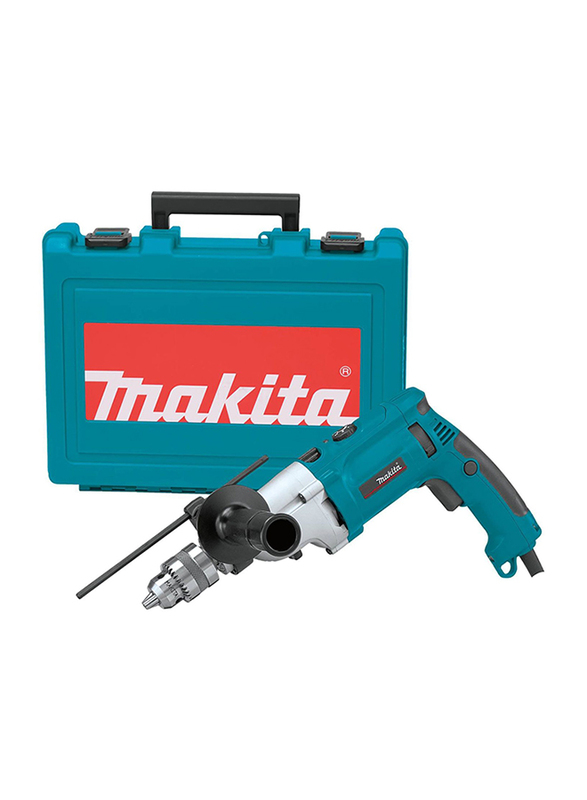 Makita Corded 1010W Hammer Drill, 20mm 2 Speed, HP2070, Teal/Black