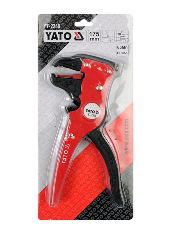Yato 10mm Wire Stripping Pliers, YT-2268, Red