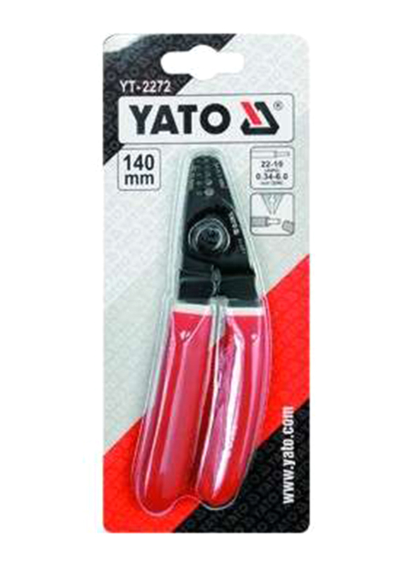 Yato 0.34 - 6mm2 Wire Stripping Pliers, YT-2272, Red