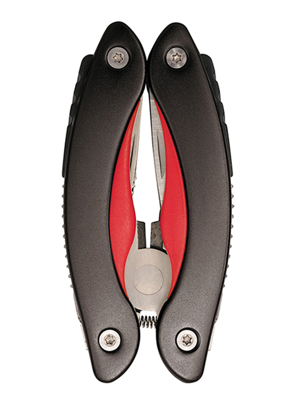 Yato Multi-Tool with 9-Piece Stainless Steel Head and Aluminium Handle, YT-76042, Red/Silver/Black