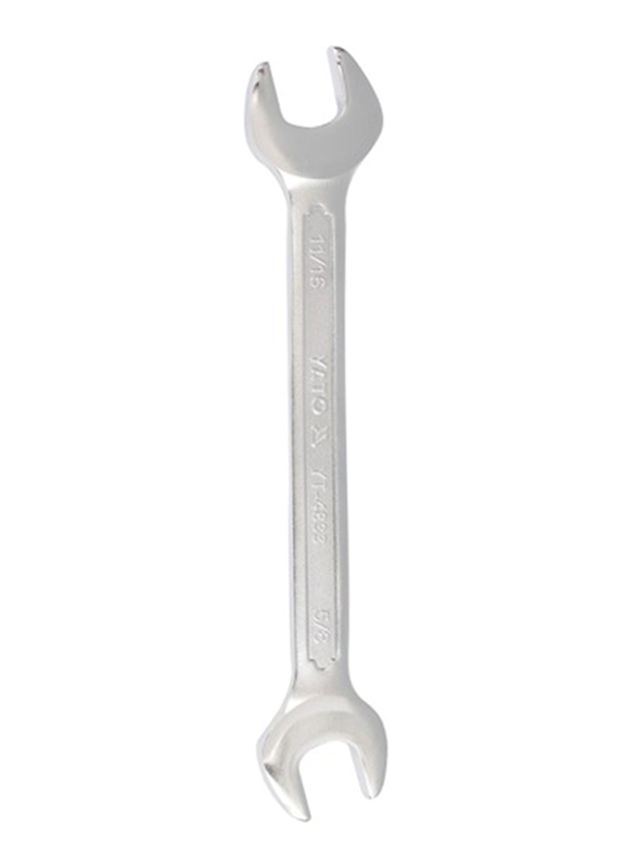 Yato 1/2 x 9/16-inch S.A.E. Double Open End Spanner, YT-4832, Silver