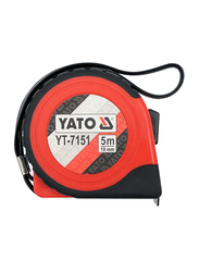 Yato 3 Meter x 16mm Nylon Coated Measuring Tape, YT-7150, Black/Red