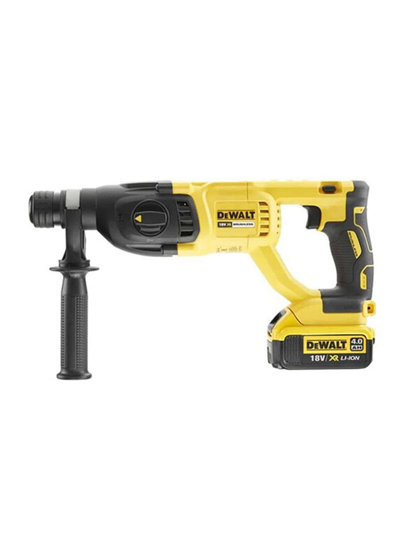 

DeWalt Cordless Rotary Hammer, 26mm, 18V 4.0Ah SDS Plus with 2 Battery & Charger, DCH133M1EXP-GB, Yellow/Black