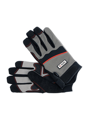 Yato Working Gloves with on Header Card, PVC/PE, 1 Pair, YT-7466, Black/Grey, 7/Large