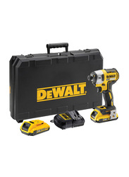 DeWalt Cordless Impact Driver, 1/4-inch, 18V 5.0Ah Brushless with 2 Battery & Charger, DCF887P2-GB, Yellow/Black