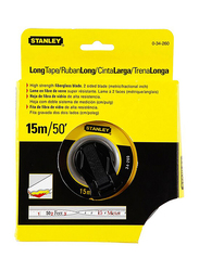 Stanley 15-Meter Fiberglass Closed Measuring Tape, 0-34-260, Yellow/Black
