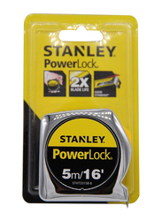 Stanley 5-Meter Powerlock Measuring Tape, 0-33-158, Silver/Yellow
