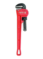 Yato 10-inch - 250mm Heavy Duty Pipe Wrench, UK Model, YT-2488, Red