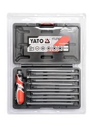 Yato 12-Piece 22 In 1 Open Bmc In Double Blister Screwdriver Set, YT-2797, Silver/Black