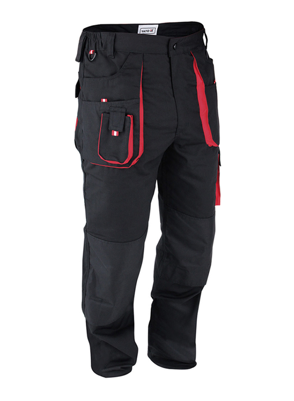 Yato Work Trousers with 8 Pockets, YT-8028, Black, Extra Large