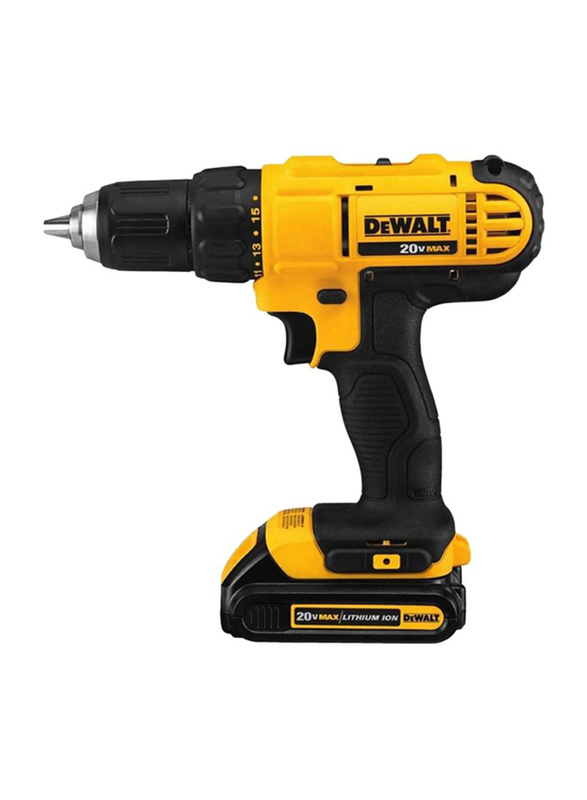 DeWalt Cordless Drill Driver, 18V 1.5Ah with 2 Battery & Charger, DCD771S2-B5, Yellow/Black