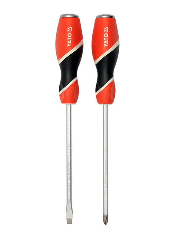 

Yato 2-Piece Screwdriver Set, YT-25998, Red/Black