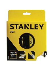 Stanley 30-Meter Fiberglass Closed Measuring Tape, 0-34-262, Yellow/Black