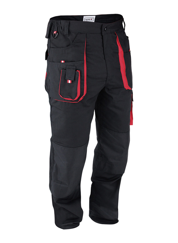 Yato Work Trousers with 8 Pockets, YT-8027, Black, Large