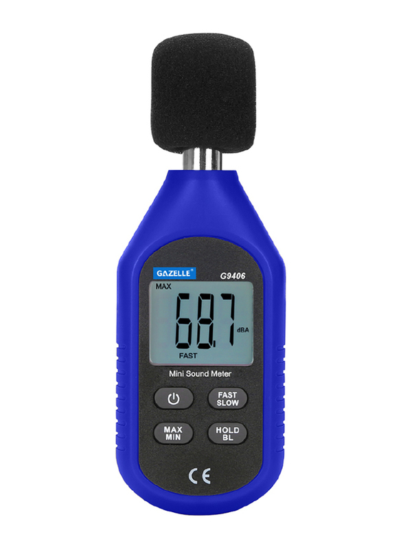 Gazelle Mini Sound Level Meter, G9406, Black/Blue