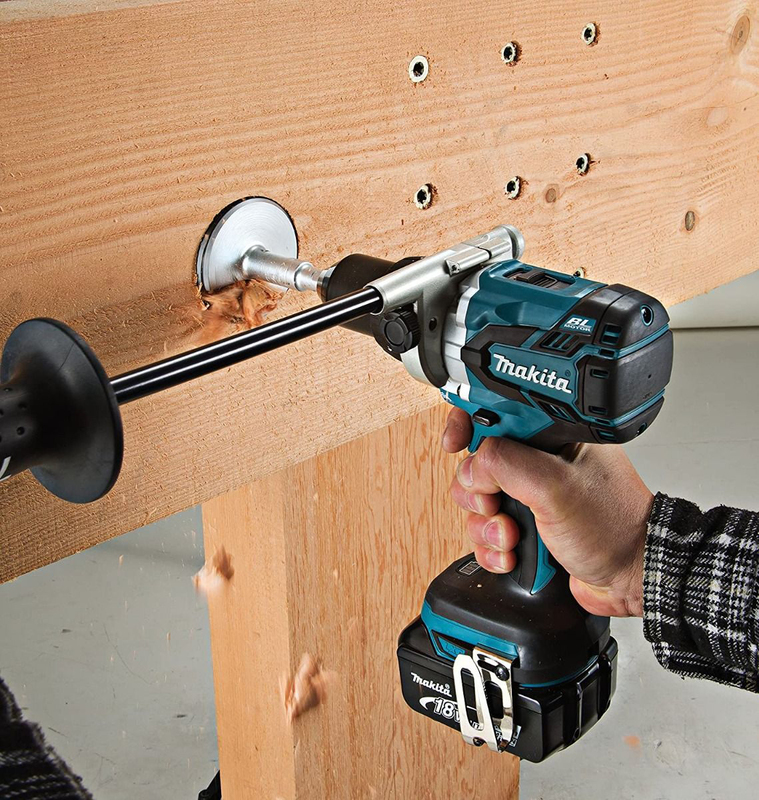 Makita Cordless Hammer Drill Brushless Motor, 18V 5.0Ah with 2 Battery + 1 Charger, DHP481RTJ, Blue/Black