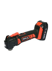 Yato Cordless Multifunction Tool 18V with 2.0Ah Battery & Quick Charger Color Box, YT-82818, Orange/Black