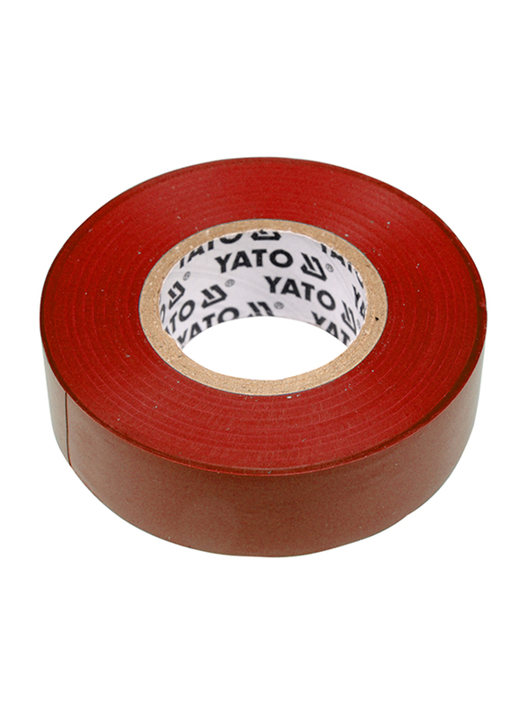 Yato 19mm x 10M PVC Electrical Insulation Tape, YT-8166, Red