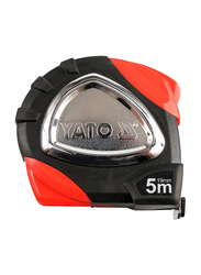 Yato 3 Meter x 16mm Nylon and Magnetic Coated Measuring Tape, YT-7116, Red/Black