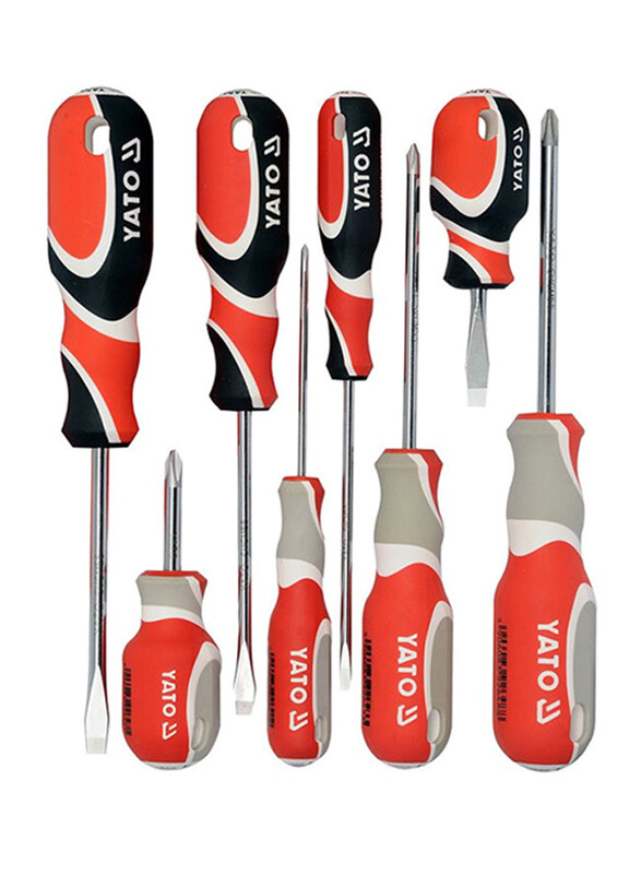 

Yato 8-Piece Double Blister Screwdriver Set, YT-2784, Red/Black