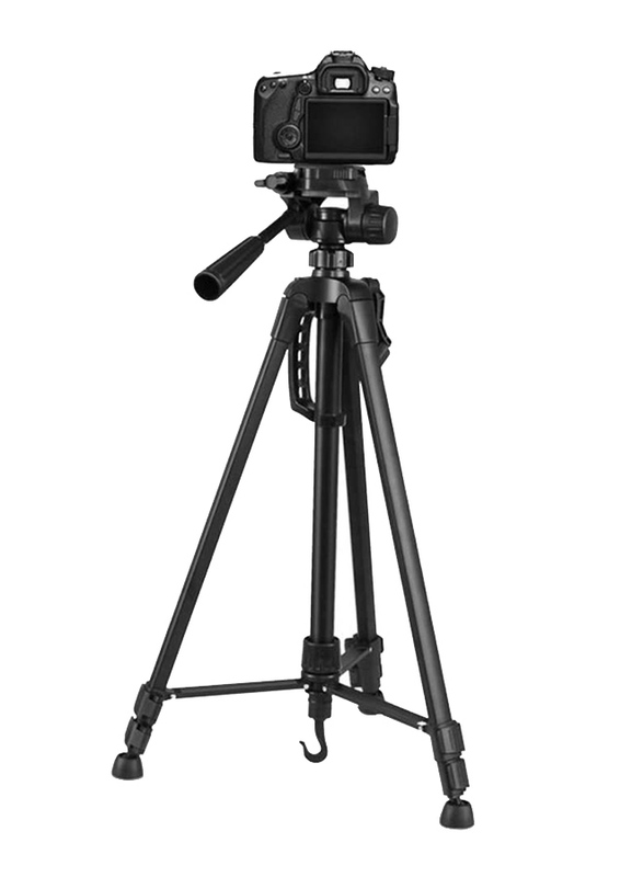 WT3520 Aluminium Alloy Foldable Portable Photography Tripod for DV Camcorder, Black