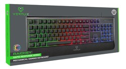 Rapid Wired Semi Mechanical Gaming Keyboard  Rainbow Backlight  25 key Anti Ghosting   Semi Mechanical Keys  4 Backlight Modes