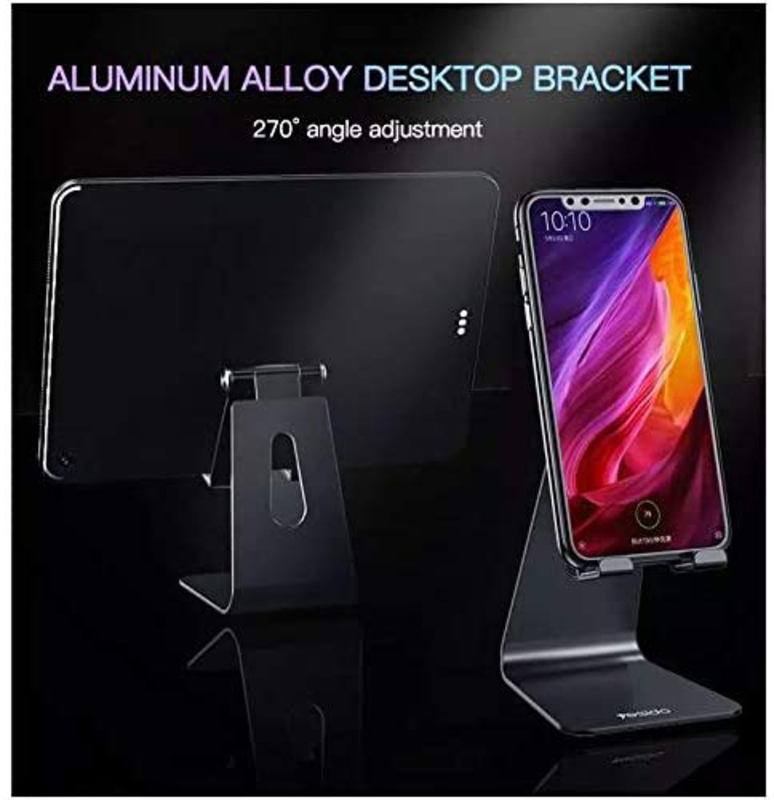 Yesido C96 Aluminum Alloy Anti-Skid Mini Desktop Mount Holder Stand for Mobile Phone, Black