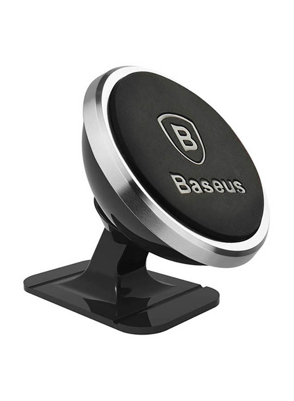 Baseus 360-Degree Rotation Magnet Mount Holder, Silver/Black