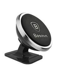 Baseus 360-Degree Rotation Magnet Mount Holder, Silver/Black