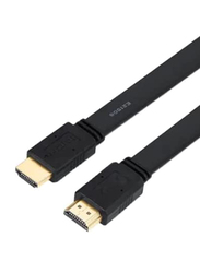 1.8-Meter Ultra Flat High Speed HDMI Cable, HDMI Male to HDMI for HDMI-Enabled Devices, Black/Gold