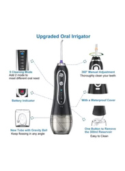 Portable Dental Water Flosser Toothbrush, 300ml, Black