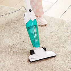 Deerma 2-in-1 Electric High Power Upright Vacuum Cleaner, 1.2L, DX118C, White/Teal