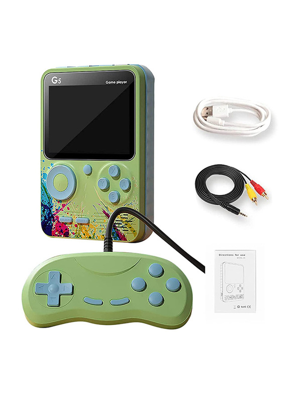 Game Box G5 Mini Console Player with 500 Games, Green