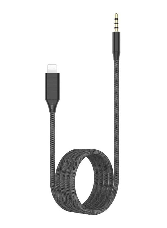1-Meter 3.5mm Aux Audio Cable, Lightning to 3.5mm Jack for Apple Devices, Black