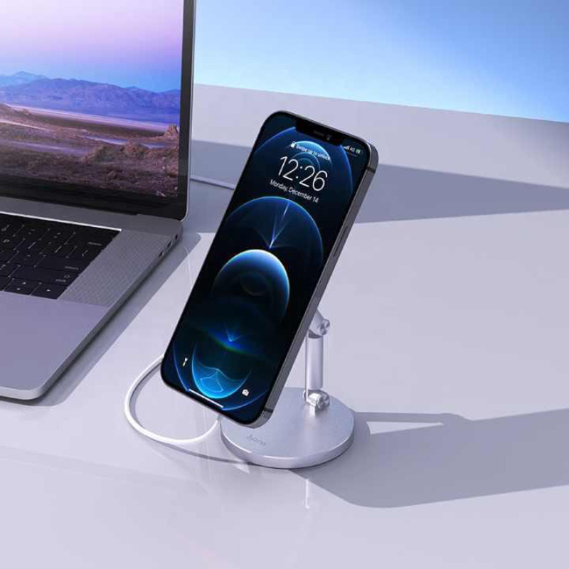 Hoco PH39 Desktop Magnetic Wireless Charger, Silver