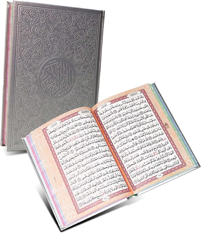 The Holy Qur’an with Ottoman drawing, narrated by Hafs on the authority of Asim, colored paper.