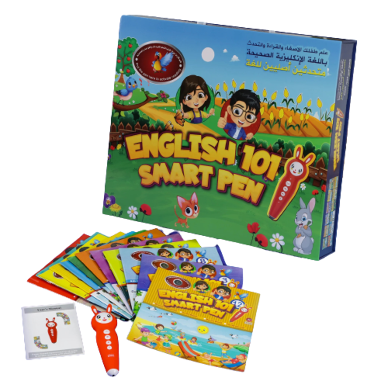 English speaking pen with 12 books to learn conversation and correct pronunciation