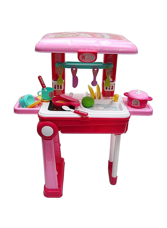 Kitchen Little Chef 2 In 1 Luggage Cook Pretend Play Set with Lights & Sound, Ages 3+