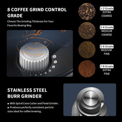 1.5L 10 Cup Drip Coffee Maker, 950W, Silver/Black