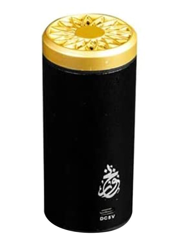 

Generic Bukhoor Electronic Rechargeable Burner, BK-12, Black/Gold