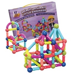 Little Engineer 42 Magnetic Pieces Magnetic Building Blocks Set