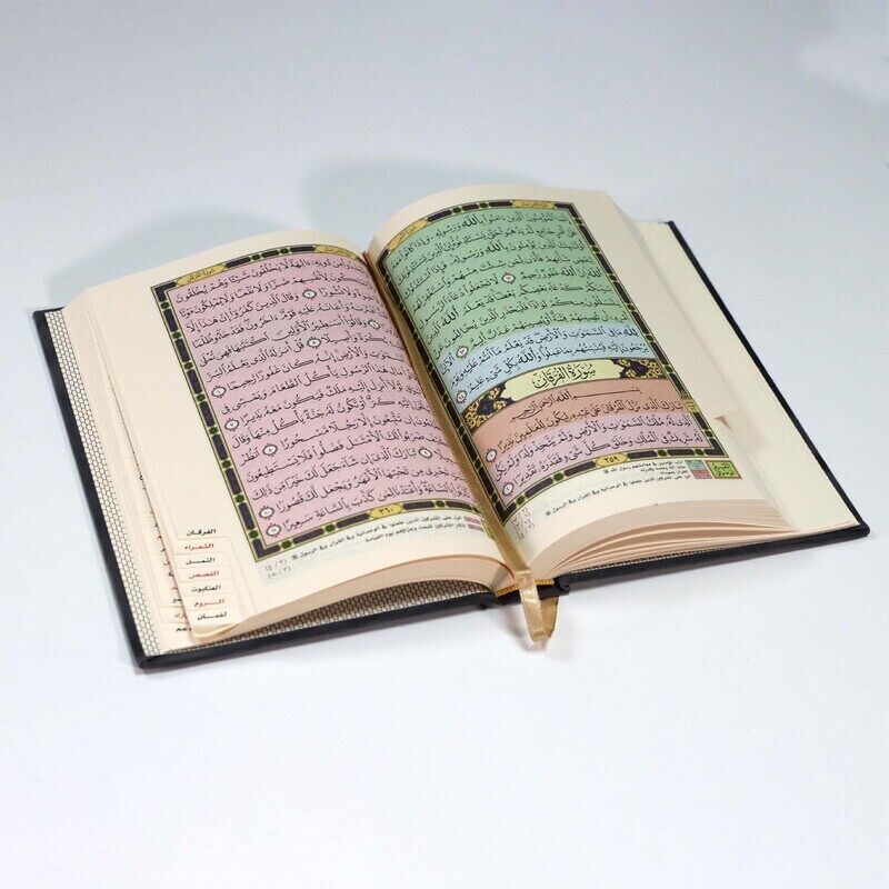 

The Holy Qur’an with the Ottoman drawing, with the narration of Hafs on the authority of Asim, indexed in gray velvet with gold, with the substantive