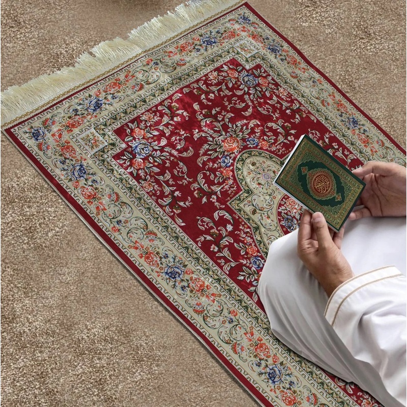 Al Madina Prayer Mat (Maroon)
