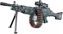 Automatic TOY GUN with three firing positions 40 Darts, 32-Dart Rotating Drum, Kids Outdoor Toys